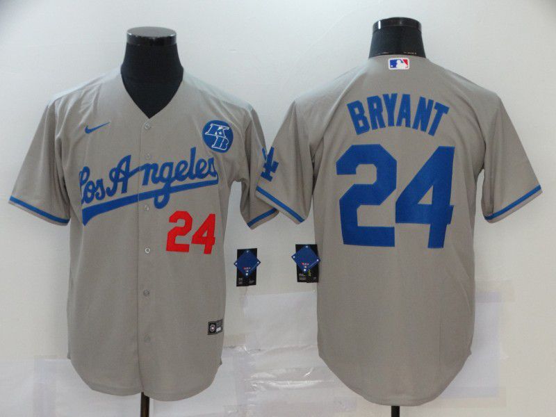 Men Los Angeles Dodgers #24 Bryant Grey Game 2020 MLB Nike Jerseys->los angeles dodgers->MLB Jersey